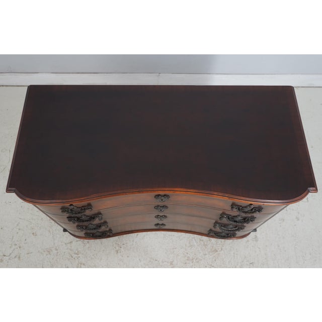 Wood Maitland Smith Burl Walnut Serpentine Chest For Sale - Image 7 of 18