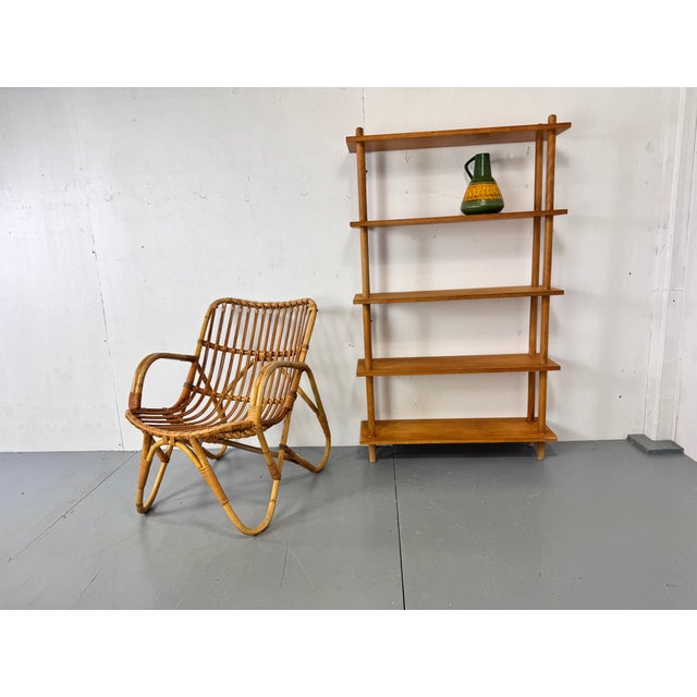 Vintage Bohemian Bamboo Easy Chair from Rohé Noordwolde, 1950s For Sale - Image 15 of 16