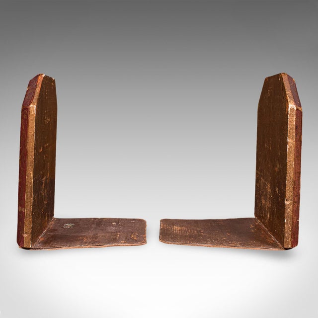 1960s Pair of Small Vintage Renaissance Revival Bookends, Italian, Novel Rest, c.1960 For Sale - Image 5 of 10