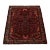 1920 2'x2'6" Jalapeno Red Mat Antique Persian Sarouk Hand Knotted Pure Wool Clean Rug For Sale