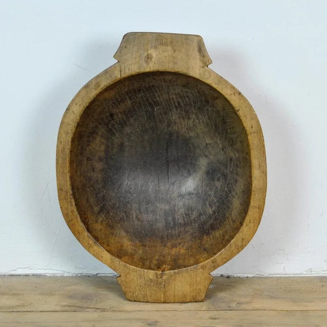 Handmade Wooden Dough Bowl, 1920s For Sale - Image 4 of 7