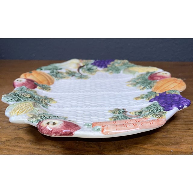 Fitz and Floyd Vintage Omnibus by Fitz and Floyd 1995 Vegetable Fruits Platter Tray For Sale - Image 4 of 4