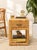 Mid 20th Century Pair of Vintage Rattan Nightstands With Drawers and Brass-Tone Hardware For Sale - Image 5 of 12