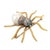 Vintage Pearl Diamond 18k Yellow Gold Silver Spider Brooch For Sale - Image 4 of 6