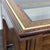 Vintage Wood and Glass End Table With Brass Inlay For Sale In San Francisco - Image 6 of 7