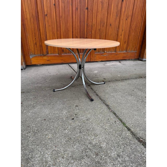 1990s Italian Round Effezeta Dining Table with Chairs, 1990s, Set of 5 For Sale - Image 5 of 9
