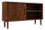 Danish Rosewood Mid Century Modern Credenza | Tambour Door Media Cabinet | Scandinavian Storage Console, C. 1960’s For Sale