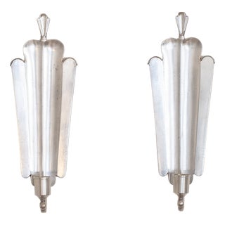 Wall Sconces attributed to Edvin Ollers for Schreuder & Olsson, Sweden, 1930s, Set of 2 For Sale