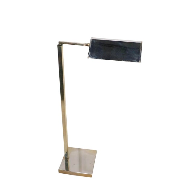 Chrome Mid 20th Century Adjustable Pharmacy Style Floor Lamp Attributed to Koch & Lowy For Sale - Image 8 of 18