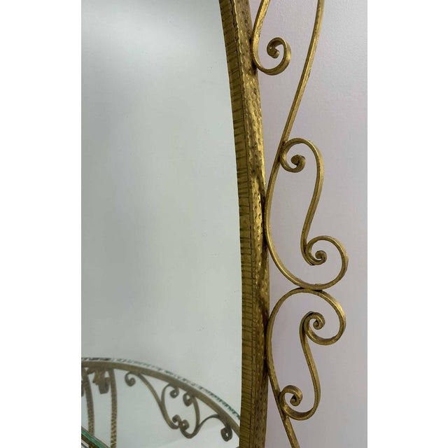 Italian Wall Mirror Console and Pouf attributed to Pierluigi Colli, 1960s, Set of 2 For Sale - Image 7 of 12