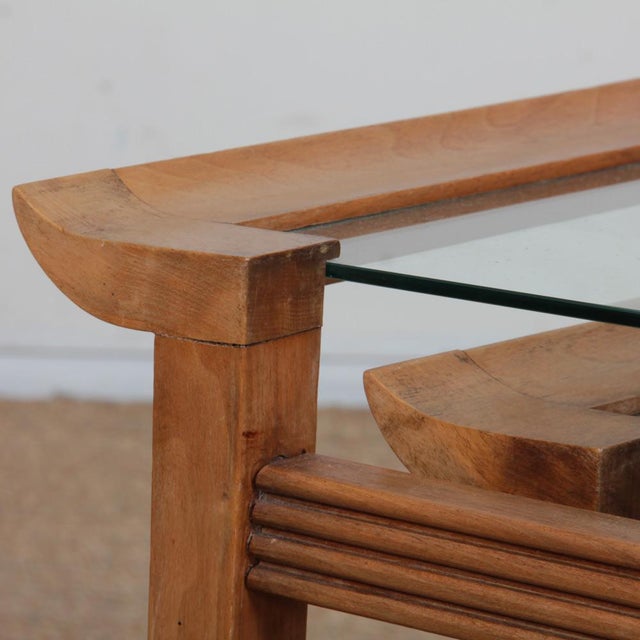 Walnut Nesting Tables by Maxime Old, 1940, Set of 3 For Sale - Image 9 of 10