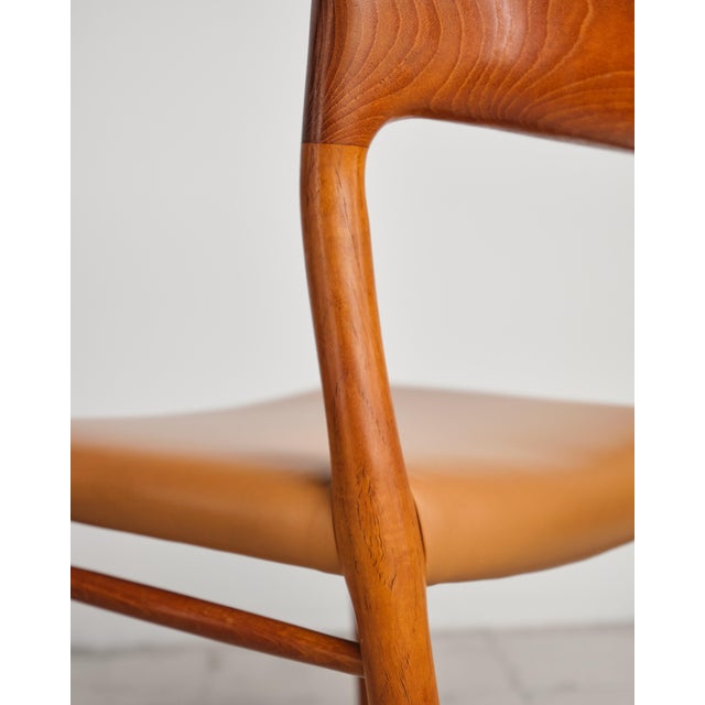 Mid-Century Danish Model 75 Dining Chairs in Teak by Niels Møller for J.L. Møllers, 1950s, Set of 4 For Sale - Image 10 of 17