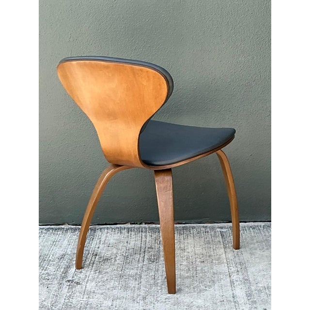 Vintage Wood and Leather Cherner Dining Chair For Sale - Image 14 of 18
