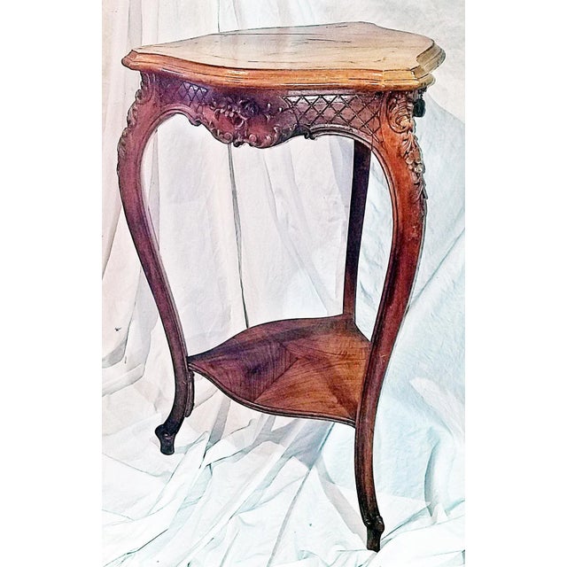 Wood Late 19th Century French Country Louis XV Style Pedestal Plant Stand For Sale - Image 7 of 8