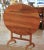 French 19th Century French Walnut Oval Tilt-Top Wine Tasting Table With Lyre-Form Base For Sale - Image 3 of 10