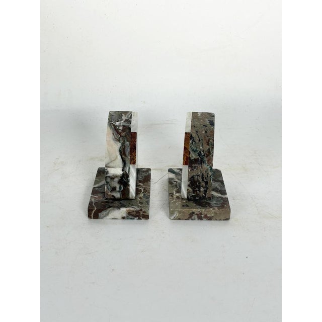 Art Deco Minimalist Onyx Bookends, 1940, Set of 2 For Sale - Image 4 of 9