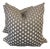 Duralee Df Monogram “Montebello Dot” in Taupe 22” Pillows-A Pair For Sale