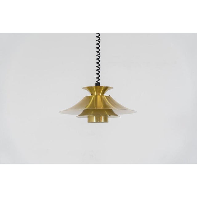 Brass Colored Pendant Light by Frandsen For Sale - Image 3 of 11