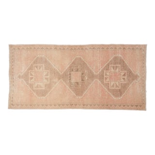 Vintage Handknotted Hallway Runner For Sale