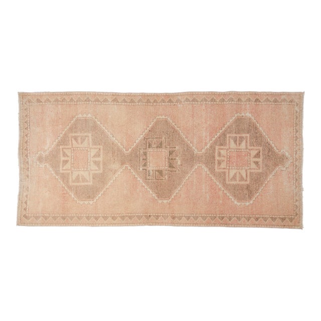 Vintage Handknotted Hallway Runner For Sale