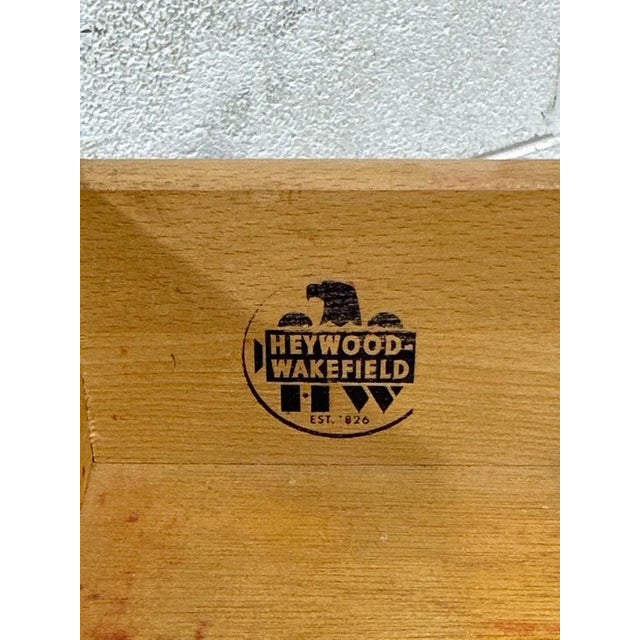 Circa 1950s Vintage Heywood Wakefield Tea Cart For Sale - Image 11 of 13