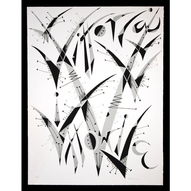Rafael Alberti, Letter v, Original Lithograph, 1972 For Sale