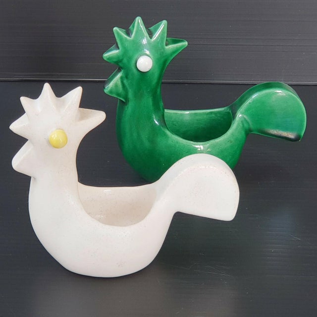 Ceramic Roosters and Hens, 1950s, Set of 2 For Sale - Image 9 of 9