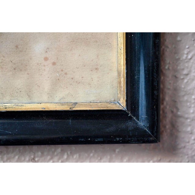 Paper Portrait of a Young Woman, 1890s-1900s, Pencil Drawing, Framed For Sale - Image 7 of 11