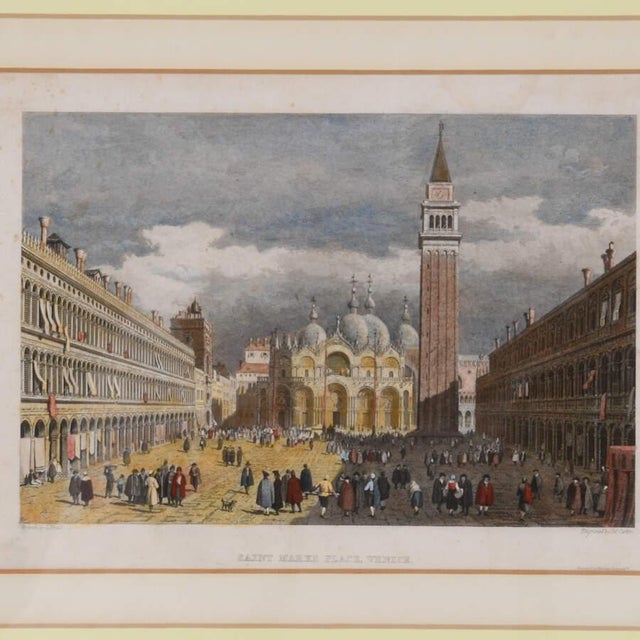 Realism Late 19th Century Antique Framed Hand-Colored "St. Mark's Place" Engraved by j.a. Carter For Sale - Image 3 of 5