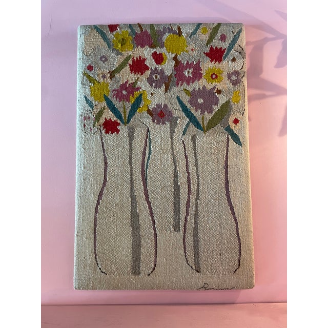 1970s 1970’s Swedish Floral Tapestry Wall Hanging For Sale - Image 5 of 6