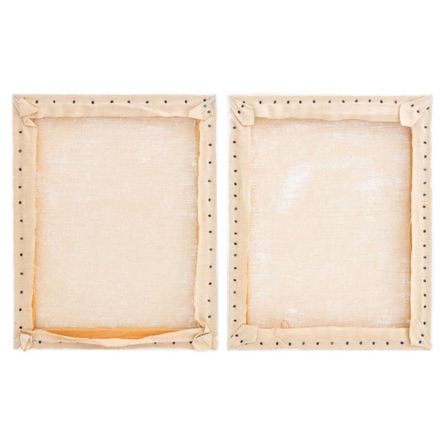 Robert O'Meara Abstract in Blue Diptych Oil For Sale - Image 4 of 4