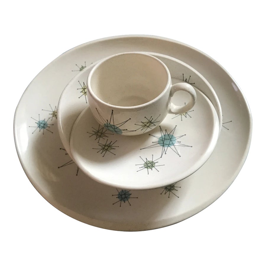 Vintage Franciscan Ware Starburst China Set- 5 Pieces | Chairish