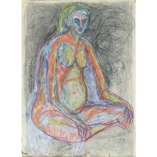 Paper Vintage Fauvist Nude Study by Louis Nadalini For Sale - Image 7 of 7