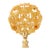 Dragon Crest Carved Stone Lamp Finial on Brass Hardware For Sale