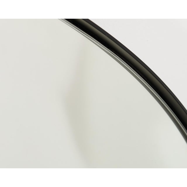 Metal Restoration Hardware Round Bristol Mirror Blackened 42 In. For Sale - Image 7 of 13