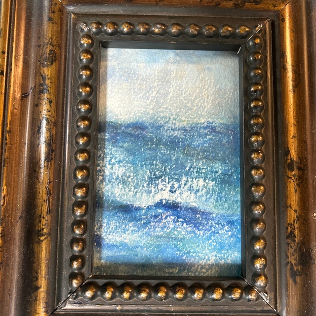 1970’s original impressionist seascape watercolor painting. Measures 4x6. / 9x11 framed. Check out my shop Robins Egg...
