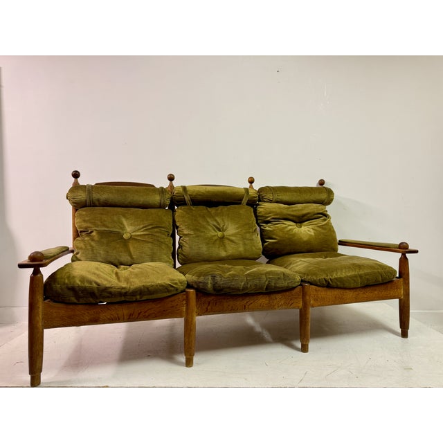 1960s Dutch Oak 3-Seater Sofa, 1960s For Sale - Image 5 of 9