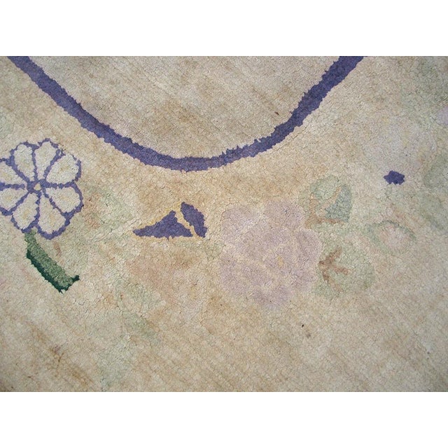 Superb White-Ivory Background Color in a Style Nautical Theme Antique American Hooked Rug For Sale In New York - Image 6 of 6