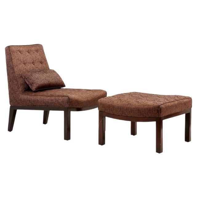 Set of Lounge Chair with Ottoman by Edward Wormley for Dunbar, USA, 1960s For Sale