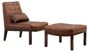 Set of Lounge Chair with Ottoman by Edward Wormley for Dunbar, USA, 1960s