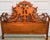 Antique Art Nouveau Hand Carved Mahogany Queen Size Headboard For Sale - Image 4 of 7