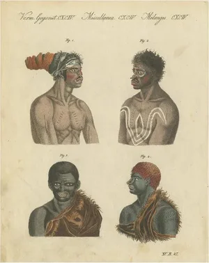 Bertuch, Aboriginals, Inhabitants of Australia, 1800, Print
