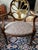 Mid 20th Century Pair Hickory Chair Anthenion Accent Arm Chairs Gold Gilt Floral Upholstered For Sale - Image 9 of 12