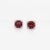 Modern Cosette Solid 14k White Gold Garnet Stud Earrings With Natural Diamond Halo, Pair For Sale - Image 3 of 6