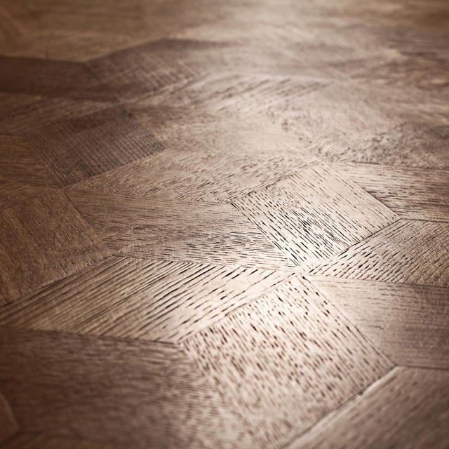 Not Yet Made - Made To Order Maurits Round Marquetry Table in Reclaimed Oak with Brass Legs by Fred&Juul For Sale - Image 5 of 7