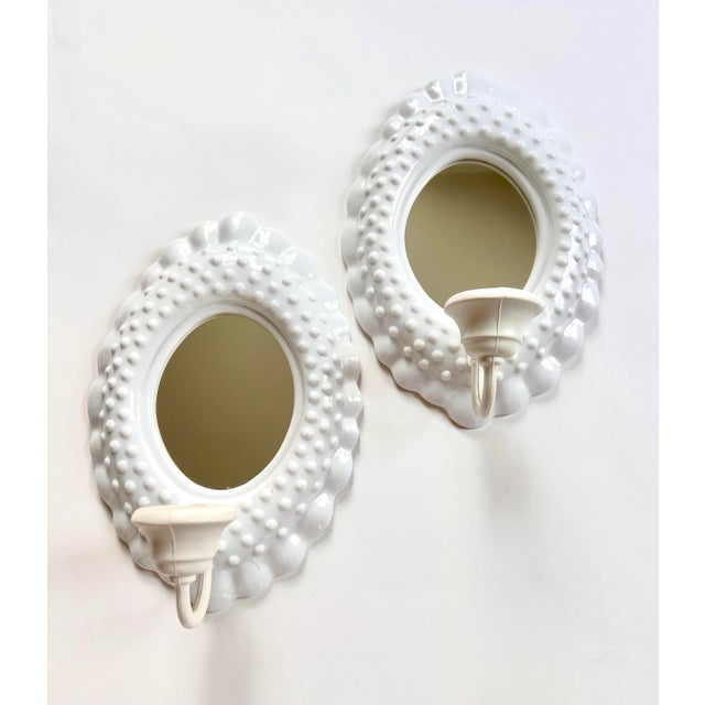 1985 Hobnail Sconces- a Pair For Sale - Image 4 of 11