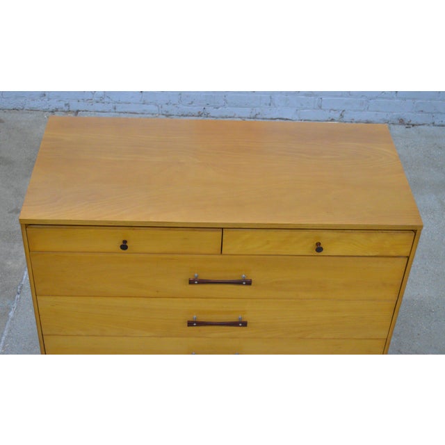 Mid-Century Modern Paul McCobb Perimeter Group Attribute Maple Rosewood Aluminum Dresser For Sale - Image 3 of 16