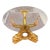 Vintage Hollywood Regency Gold Koi Fish With Round Glass Top Dining Table For Sale
