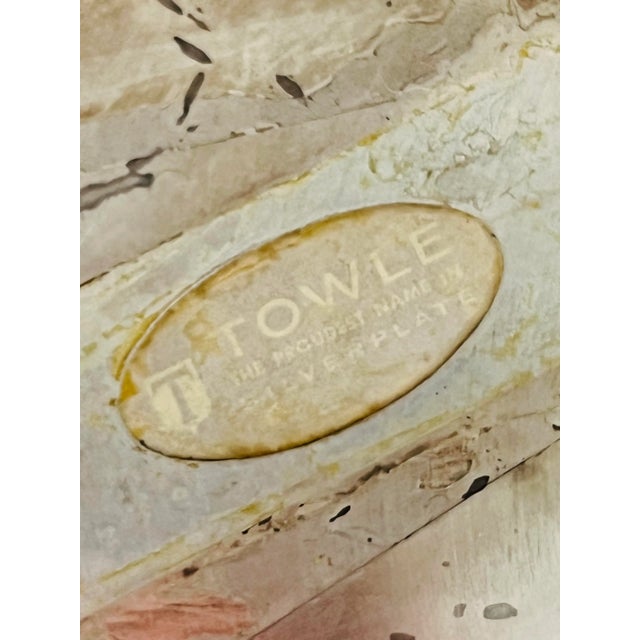 Towle Silversmiths Fine Vintage 1950s Large Silver Footed Bar Tub / Champagne / Wine Cooler For Sale - Image 9 of 9