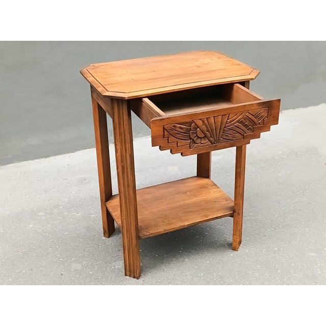 Art Deco French Cubist Inspired 1930 Art Deco Stand or Side Table For Sale - Image 3 of 10